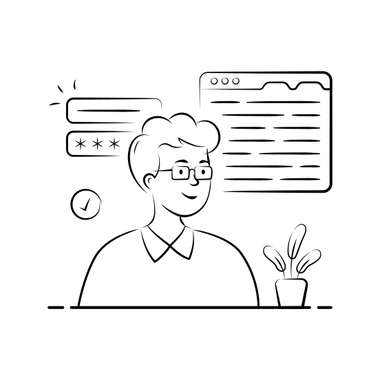 Website, Web, Webpage, Login, Secure, Authentication, Security illustration