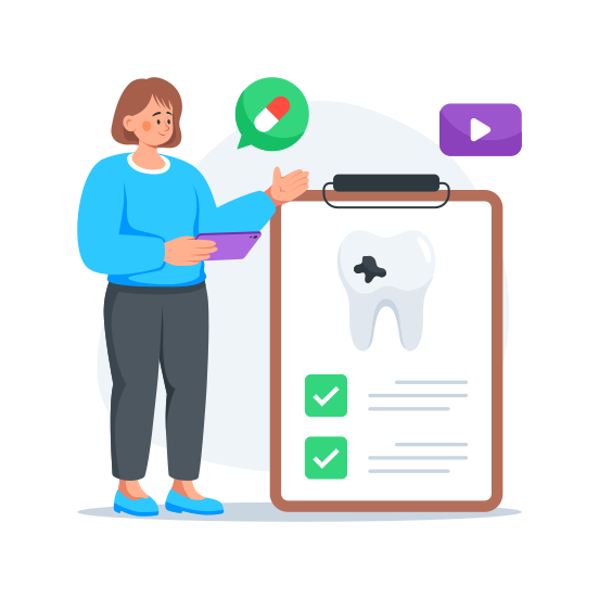 Dental, Checkup, Dentist, Oral, Health, illustration