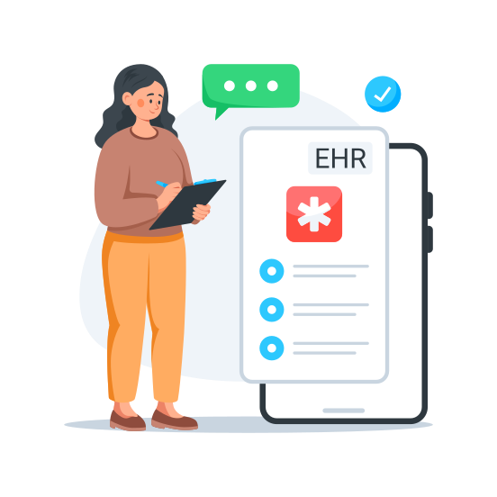 Ehr, Electronic, Health, Record, Medical illustration