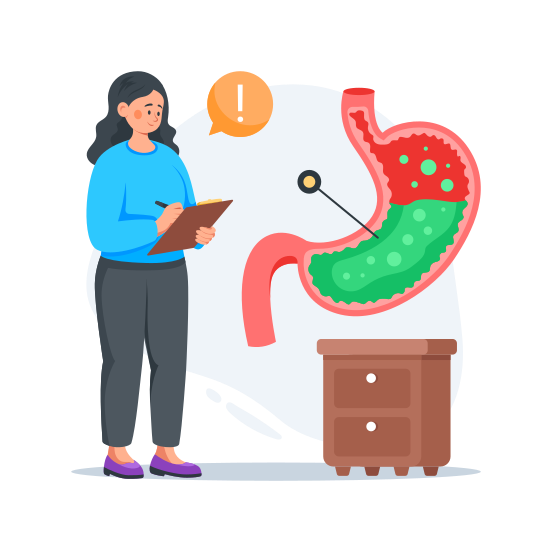 Gastric, Infection, Ulcer, Digestion, Stomach illustration
