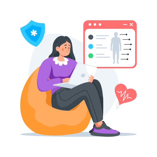 Health, Record, Online, Medical, History illustration