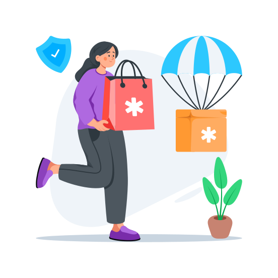 Medical, Delivery, Shipment, Logistics, Package illustration