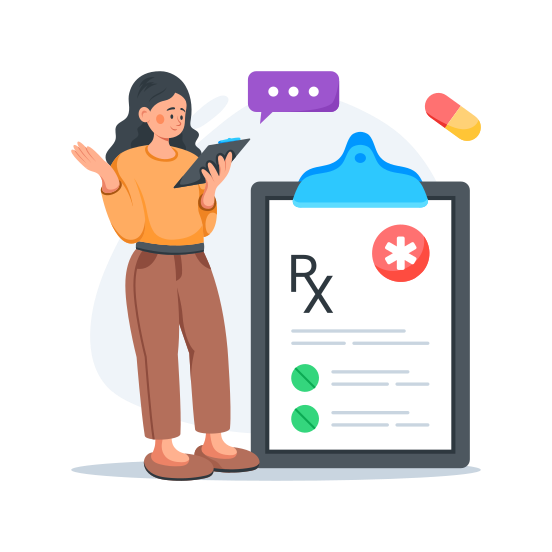 Medical, Prescription, Healthcare, Medication, Treatment illustration