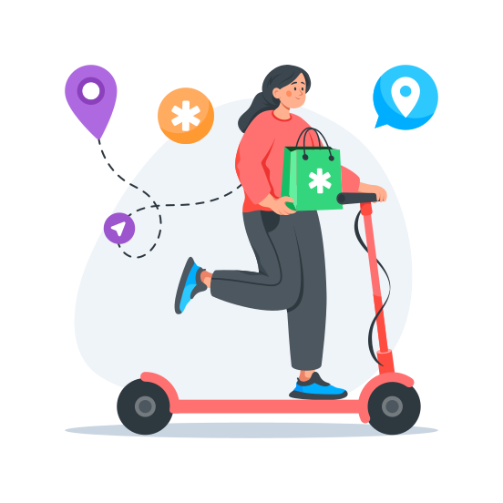 Medicine, Delivery, Pharmacy, Courier, Healthcare illustration