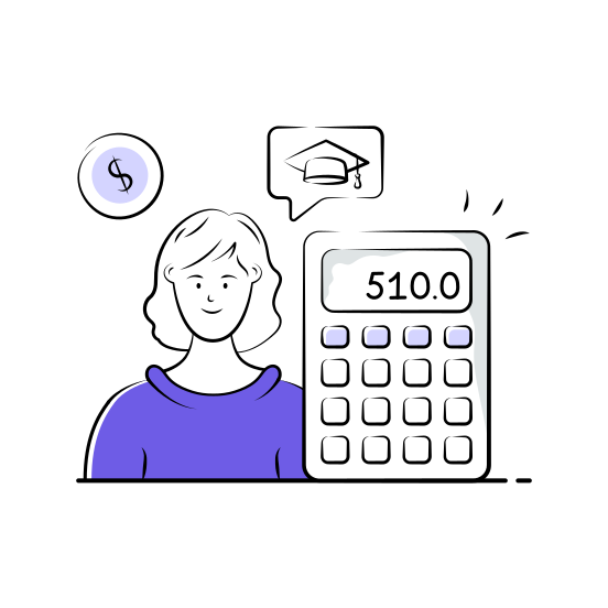 Academic, Loan, Finance, Tuition, Fees, Education, Cost illustration