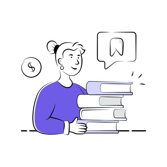 Borrowed, Books, Student, Studying, Library, Reading, Education illustration