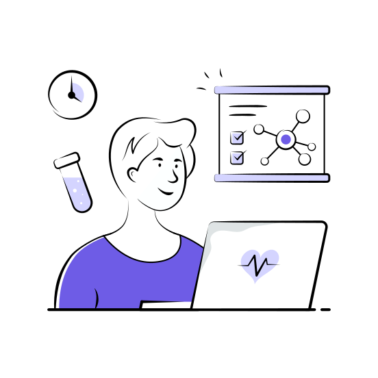 Chemistry, Teaching, Online, Learning, Science, Education, Teacher illustration