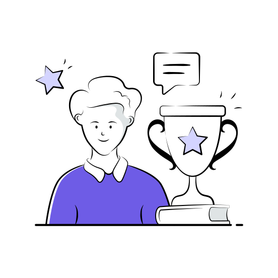 Educational, Achievement, Study, Success, Trophy, Award, Winner illustration