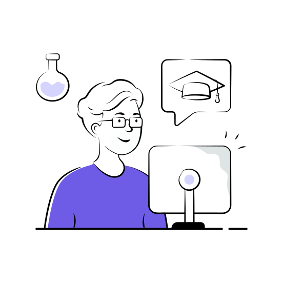 Elearning, Online, Learning, Education, Student, Technology, Virtual illustration