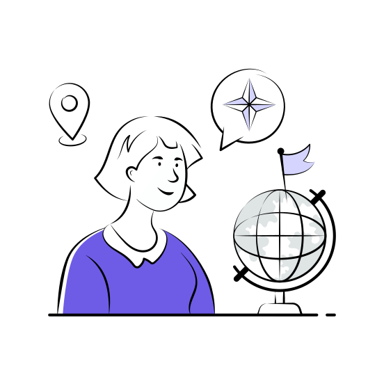 Geography, Learning, Subject, Student, Classroom, School, Travel illustration