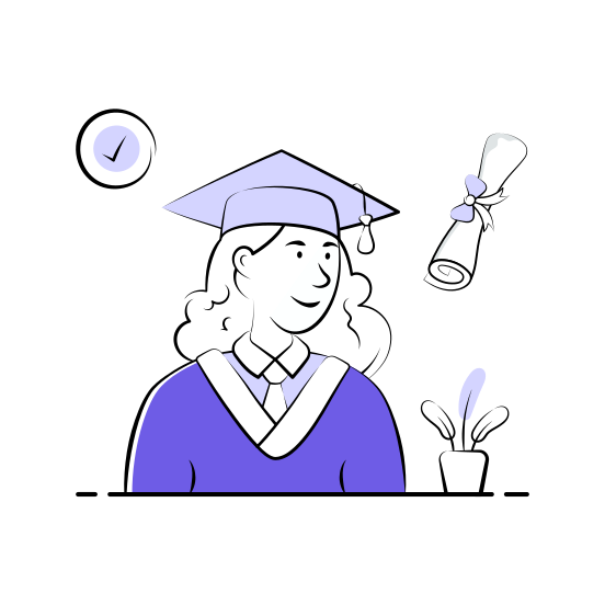 Graduate, Student, Academic, Achievement, Certificate, Degree, Diploma illustration
