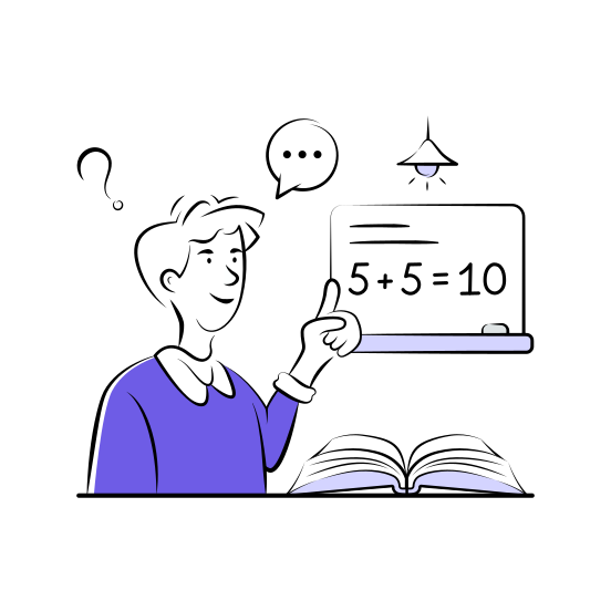 Math, Class, School, Education, Studying, Learning, Geometry illustration