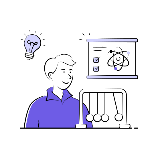 Physics, Experiment, Student, Science, Education, Learning, School illustration