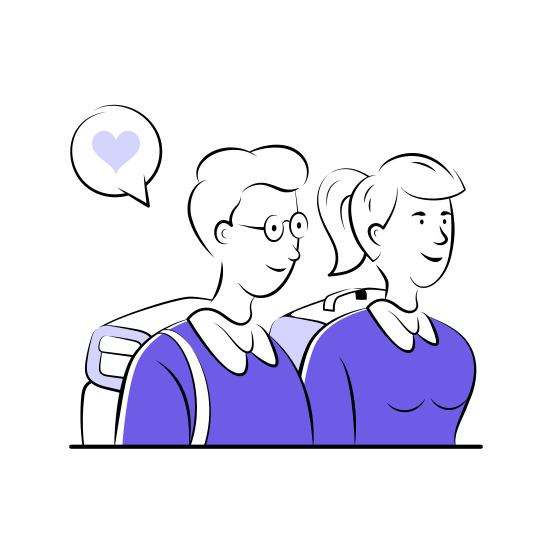 School, Friends, Academic, College, University, Education, Teenagers illustration