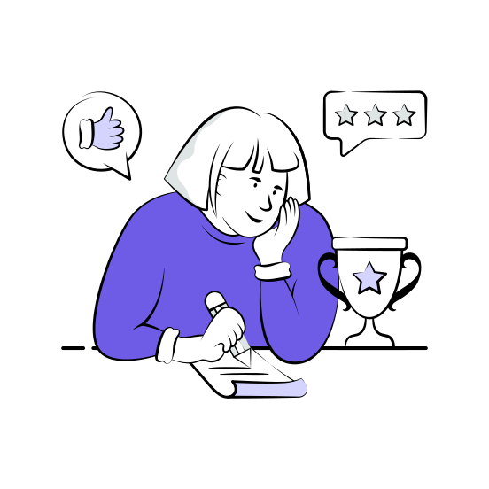 Student, Review, Feedback, School, Studying, Education, Learning illustration