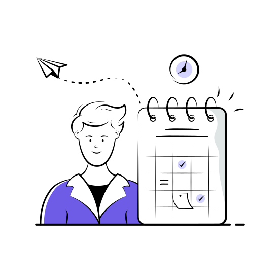 Study, Schedule, Student, Timetable, Education, Calendar, Learning illustration