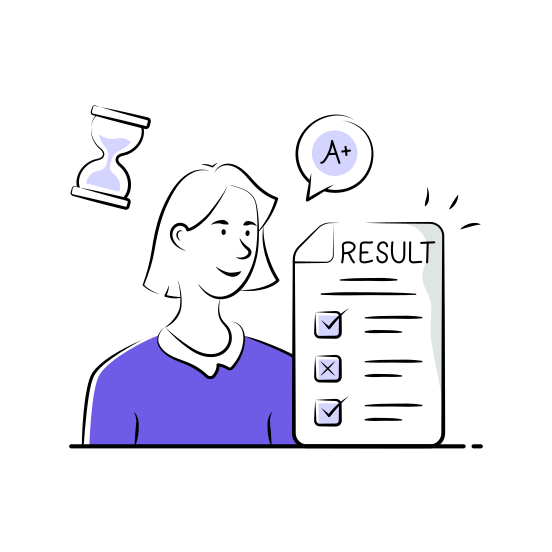 Test, Result, Student, Exam, Success, Achievement, Education illustration