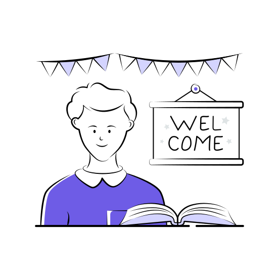 Welcome, Back To School, Student, Welcoming, Celebration, Classroom, Education illustration