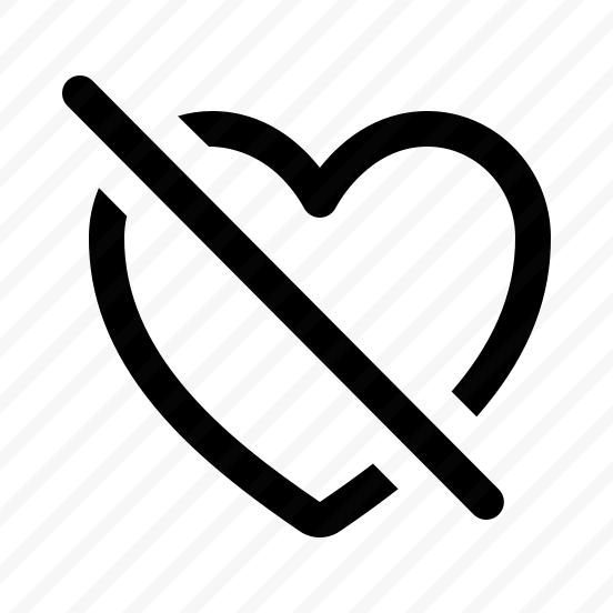 Heart Dislike Outline preview