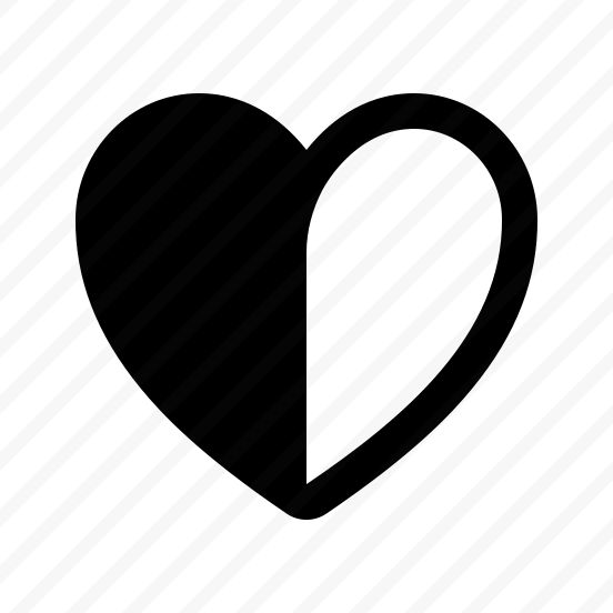 Heart Half Outline preview
