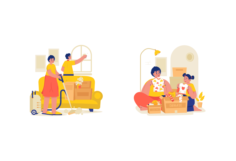 House Moving Illustrations set preview image