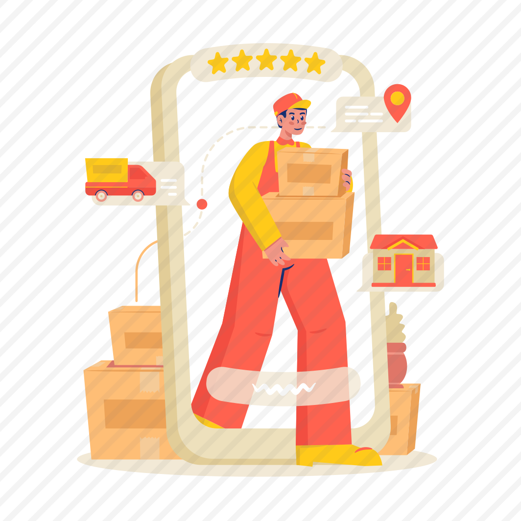 Courier, Delivery, Shipping, Boxes, Moving, Relocation preview