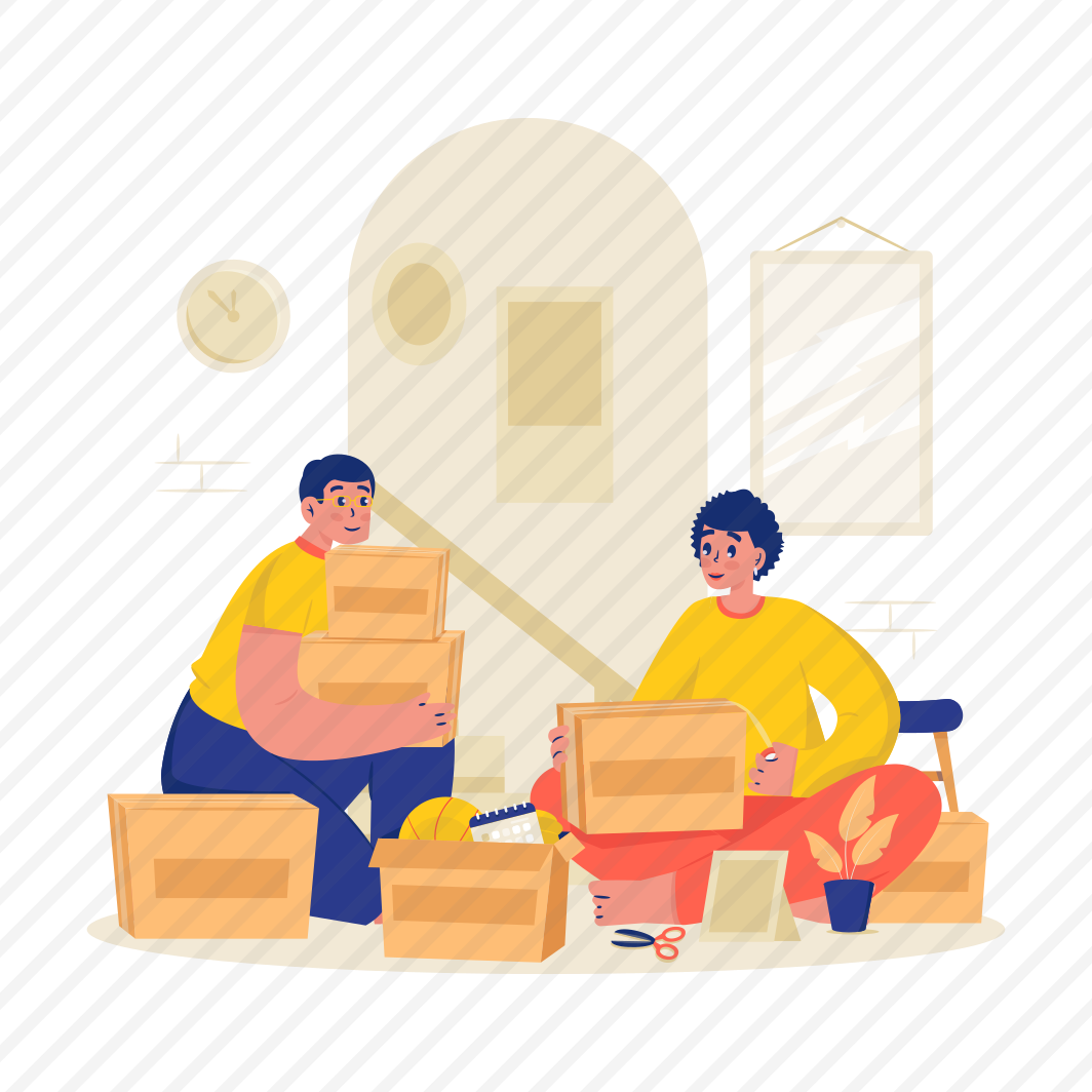 Moving, Relocation, Boxes, Packing, Delivery, Shipping, Family, Preparation preview
