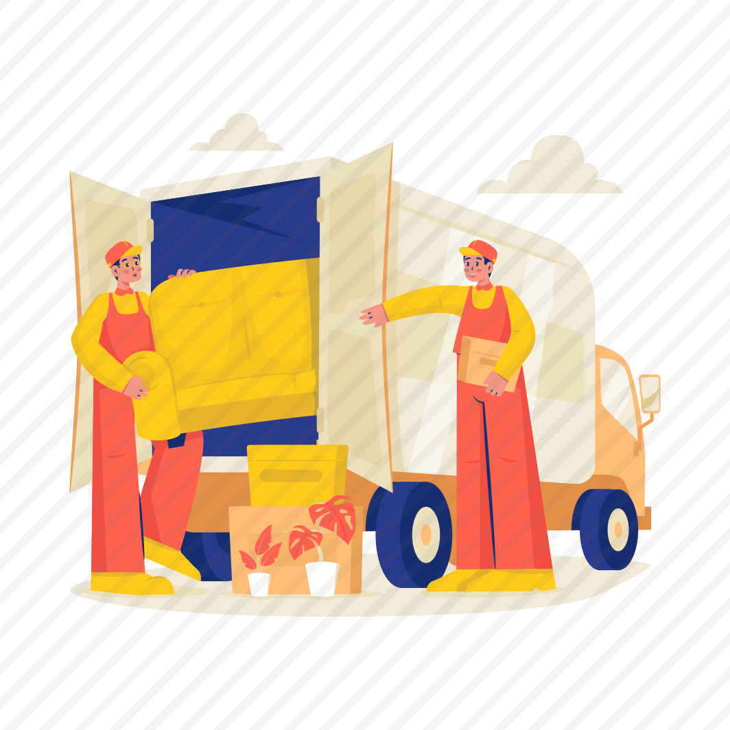 Shipping, Delivery, Courier, Mover, Relocation, Loading, Truck, Moving, Furniture preview