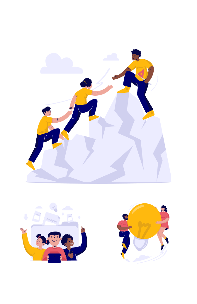 Teamwork Collaboration Illustrations Large Set Preview