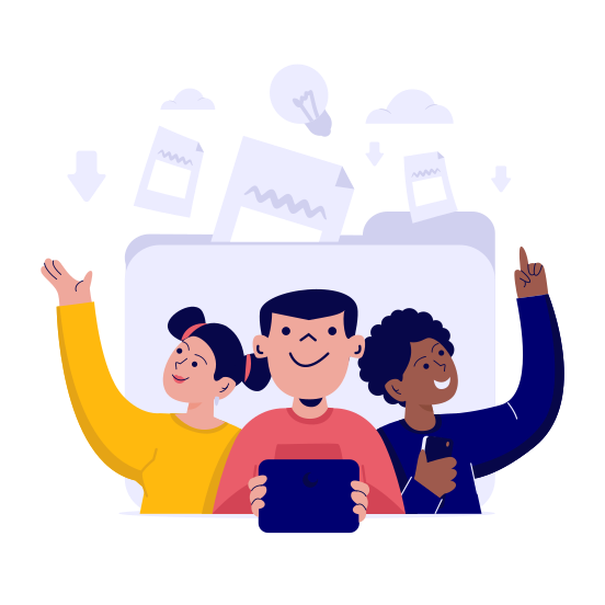 Sharing, Team, Ideas, Collaboration illustration
