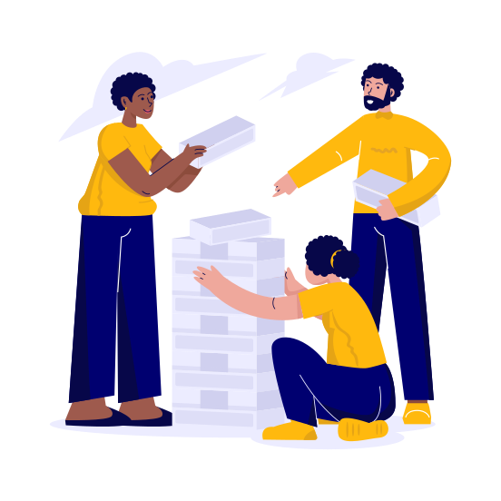 Team, Leadership, Collaboration, Target, Business, Employee illustration