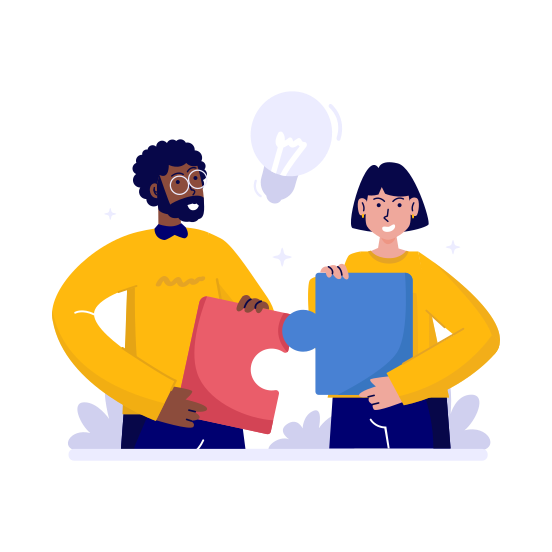 Team, Puzzle, Cooperation, Collaboration, Couple, Business, Partnership illustration