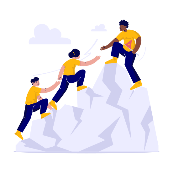 Teamwork, Strategy, Teambuilding, Collaboration, Target, Leadership illustration