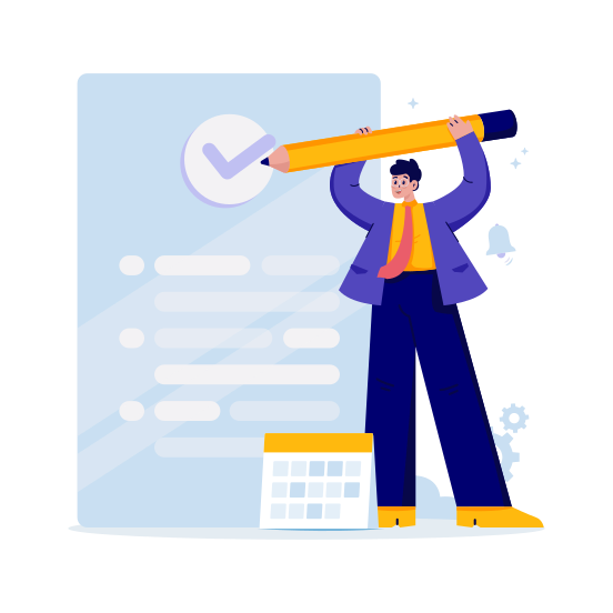 Checklist, Document, Report, Business, Office Worker illustration
