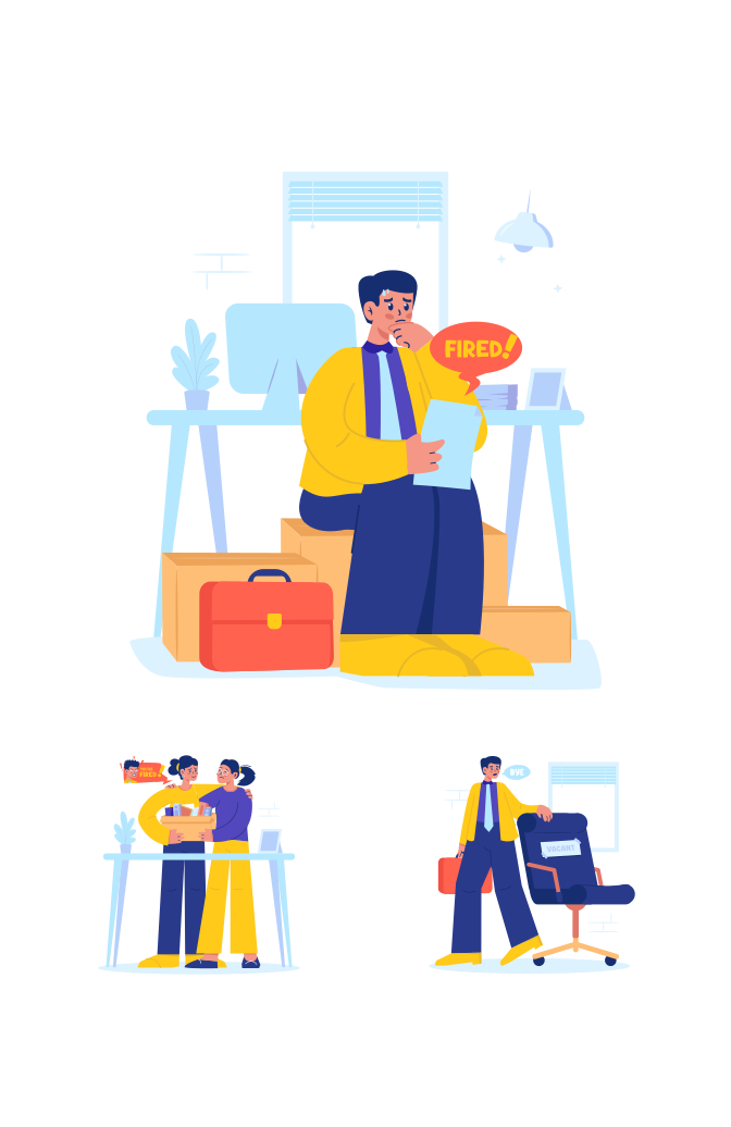 Job Loss Illustrations Large Set Preview
