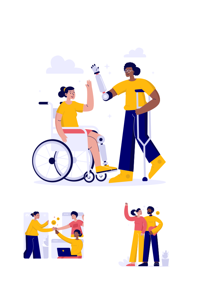 Friendship Diversity Illustrations Large Set Preview