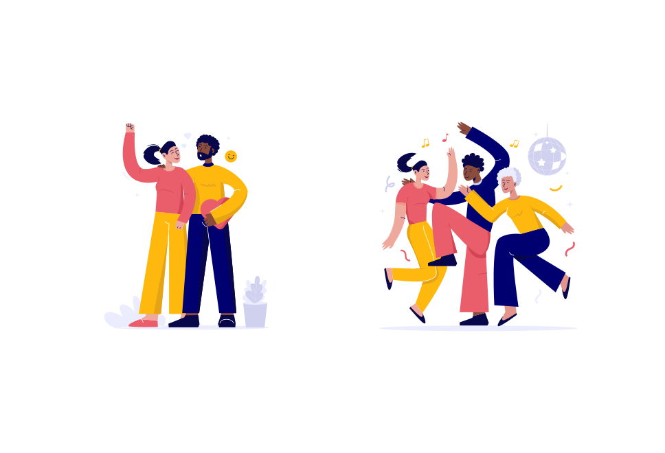 Friendship Diversity Illustrations set preview image