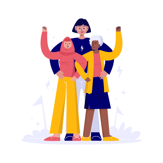 Friendship, Discussion, Disability, Care, Support, Man illustration