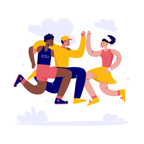 Party, Friendship, Anniversary, Celebration, Happy, Togetherness, Dancing illustration