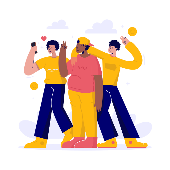 Support, Care, Friendship, Family, Hug, Affection, Parent, Expression illustration