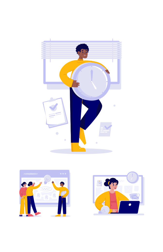 Time Management Illustrations Large Set Preview
