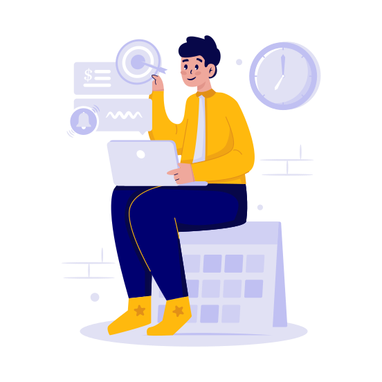 Target, Achievement, Planning, Time Management, Goals, Success, Scheduling, Productivity, Calendar illustration