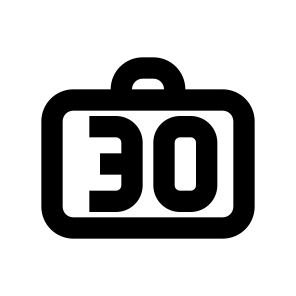 30kg Baggage Limit icon