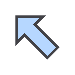 Arrow, Direction, Diagonal, Interface, Left, Upper, Chevron icon