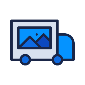 Photography, Frame, Delivery, Truck, Shopping, Image, Photo icon