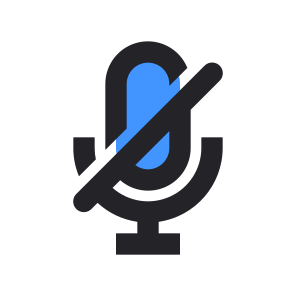 Audio, Mic, Microphone, Record, Off, Silent, Disable icon