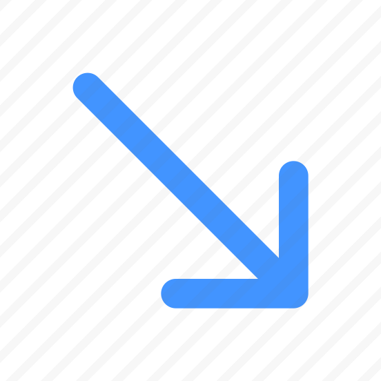 Arrow, Bottom, Right, Chevron, Direction, Diagonal, Interface preview