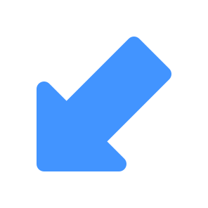 Direction, Diagonal, Interface, Left, Bottom, Chevron, Arrow icon