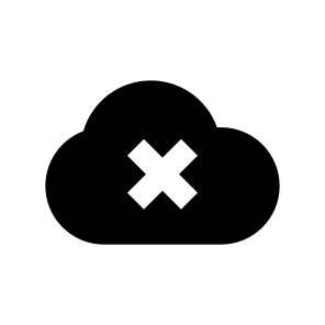 Cancel, Cloud, Weather, Data, Storage, Backup, Close icon