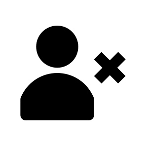 User, Interface, People, Block, Cancel, Contact, Delete icon